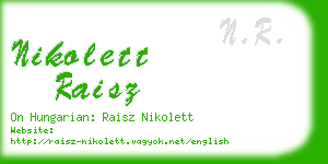 nikolett raisz business card